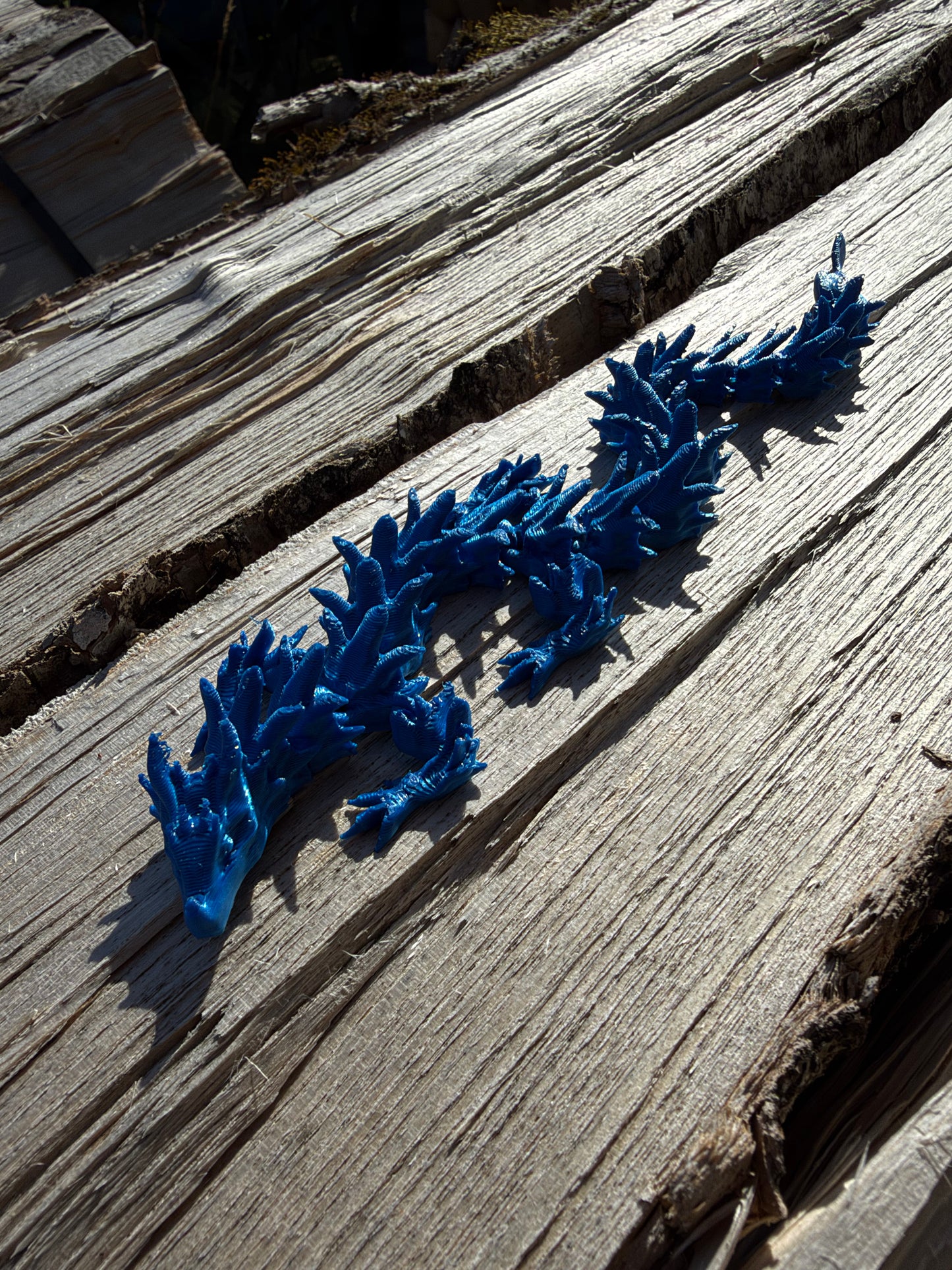 3D Drache Flexi (Blau)