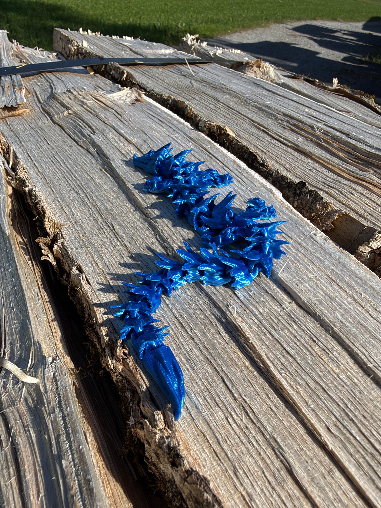 3D Drache Flexi (Blau)