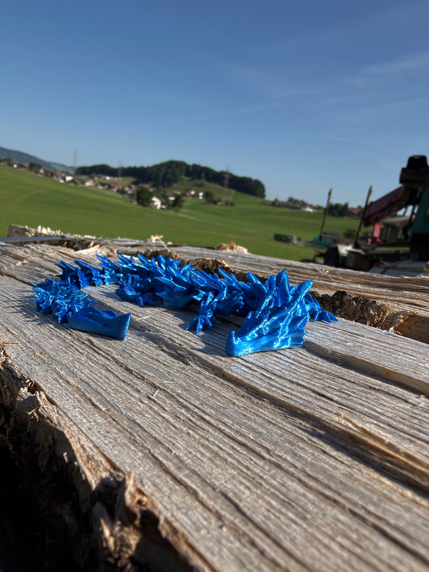 3D Drache Flexi (Blau)