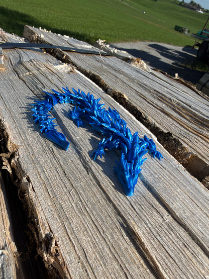 3D Drache Flexi (Blau)
