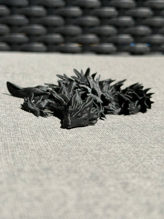 3D Drache Flexi (Schwarz)